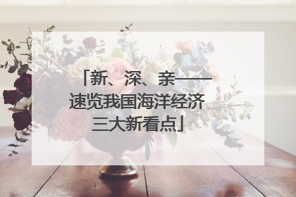 新、深、亲——速览我国海洋经济三大新看点