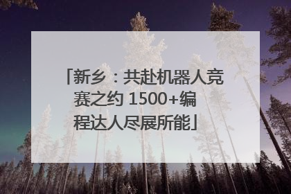 新乡：共赴机器人竞赛之约 1500+编程达人尽展所能