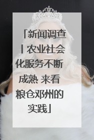 新闻调查丨农业社会化服务不断成熟 来看粮仓邓州的实践