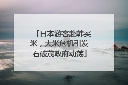 日本游客赴韩买米，大米危机引发石破茂政府动荡
