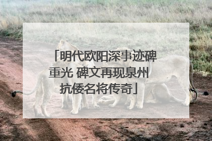 明代欧阳深事迹碑重光 碑文再现泉州抗倭名将传奇