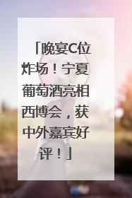 晚宴C位炸场！宁夏葡萄酒亮相西博会，获中外嘉宾好评！