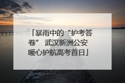 暴雨中的“护考答卷” 武汉新洲公安暖心护航高考首日