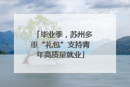 毕业季，苏州多重“礼包”支持青年高质量就业