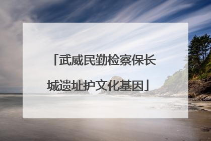 武威民勤检察保长城遗址护文化基因