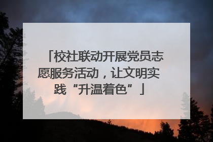 校社联动开展党员志愿服务活动，让文明实践“升温着色”