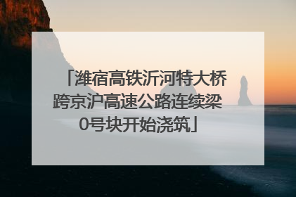 潍宿高铁沂河特大桥跨京沪高速公路连续梁0号块开始浇筑