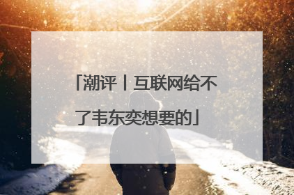 潮评丨互联网给不了韦东奕想要的