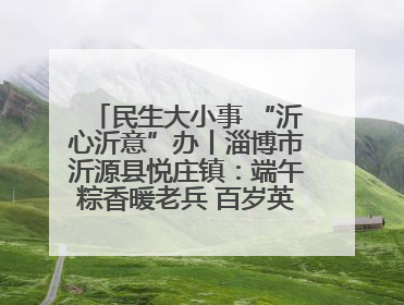 民生大小事 “沂心沂意”办丨淄博市沂源县悦庄镇：端午粽香暖老兵 百岁英雄述峥嵘