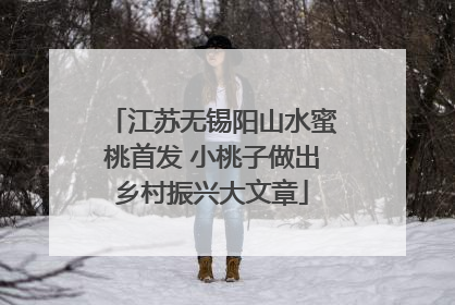 江苏无锡阳山水蜜桃首发 小桃子做出乡村振兴大文章