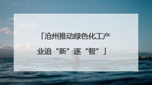 沧州推动绿色化工产业追“新”逐“智”