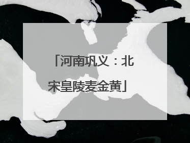 河南巩义：北宋皇陵麦金黄