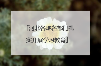 河北各地各部门扎实开展学习教育