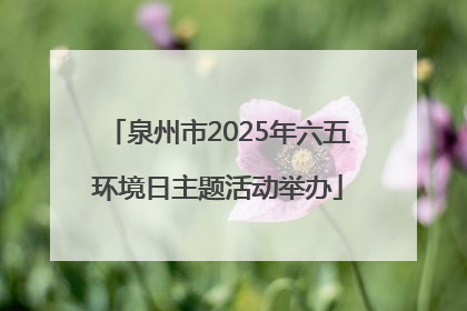 泉州市2025年六五环境日主题活动举办