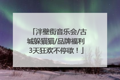 泮壁街音乐会/古城躲猫猫/品牌福利3天狂欢不停歇！