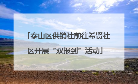 泰山区供销社前往希贤社区开展“双报到”活动