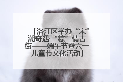 洛江区举办“宋”潮奇遇·“粽”情古街——端午节暨六一儿童节文化活动