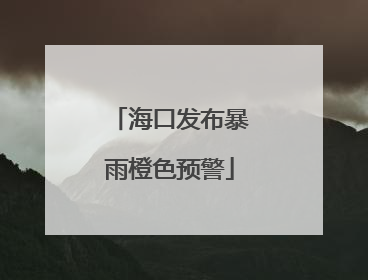 海口发布暴雨橙色预警