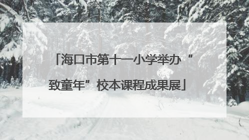 海口市第十一小学举办“致童年”校本课程成果展