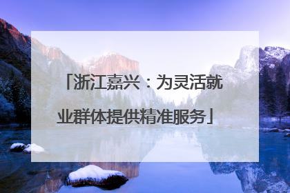 浙江嘉兴：为灵活就业群体提供精准服务