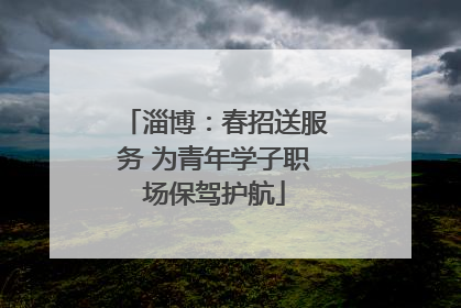 淄博：春招送服务 为青年学子职场保驾护航