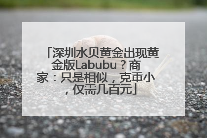 深圳水贝黄金出现黄金版Labubu？商家：只是相似，克重小，仅需几百元