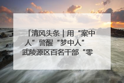清风头条｜用“案中人”警醒“梦中人” 武陵源区百名干部“零距离”接受警示教育
