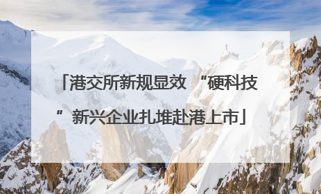 港交所新规显效 “硬科技”新兴企业扎堆赴港上市