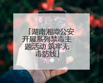 湖南湘潭公安开展系列禁毒主题活动 筑牢无毒防线