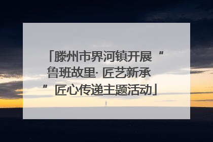 滕州市界河镇开展“鲁班故里· 匠艺新承”匠心传递主题活动