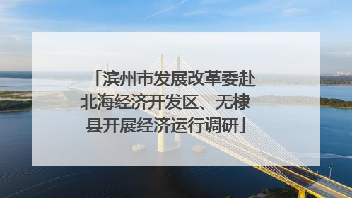 滨州市发展改革委赴北海经济开发区、无棣县开展经济运行调研