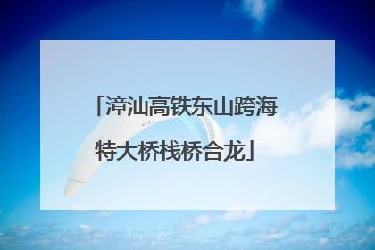 漳汕高铁东山跨海特大桥栈桥合龙