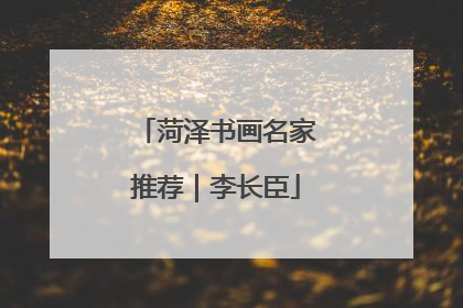 菏泽书画名家推荐｜李长臣