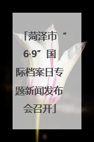 菏泽市“6·9”国际档案日专题新闻发布会召开
