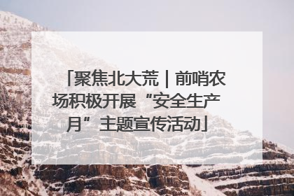 聚焦北大荒｜前哨农场积极开展“安全生产月”主题宣传活动