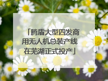 腾盾大型四发商用无人机总装产线在芜湖正式投产