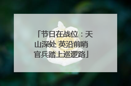 节日在战位：天山深处 英沿前哨官兵踏上巡逻路
