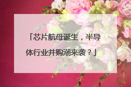 芯片航母诞生，半导体行业并购潮来袭？