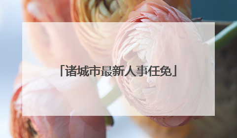诸城市最新人事任免