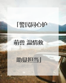 警民同心护萌兽 温情救助显担当