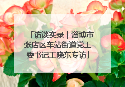 访谈实录｜淄博市张店区车站街道党工委书记王晓东专访