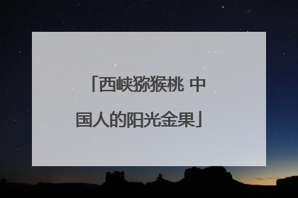 西峡猕猴桃 中国人的阳光金果