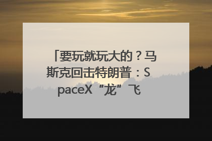 要玩就玩大的？马斯克回击特朗普：SpaceX“龙”飞船将立即退役！