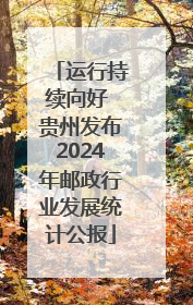 运行持续向好 贵州发布2024年邮政行业发展统计公报