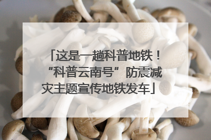 这是一趟科普地铁！“科普云南号”防震减灾主题宣传地铁发车