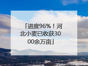 进度96%！河北小麦已收获3000余万亩