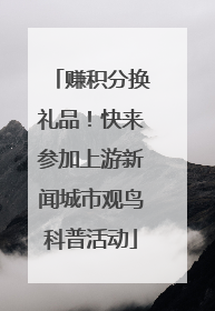 赚积分换礼品！快来参加上游新闻城市观鸟科普活动