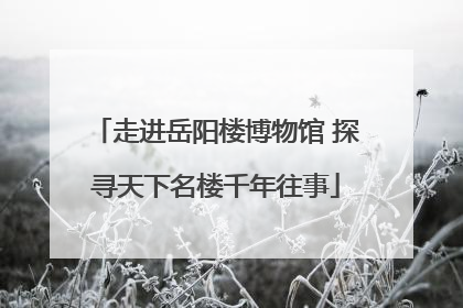 走进岳阳楼博物馆 探寻天下名楼千年往事