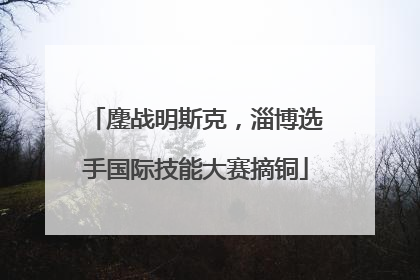 鏖战明斯克，淄博选手国际技能大赛摘铜