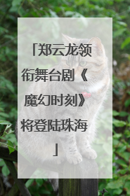 郑云龙领衔舞台剧《魔幻时刻》将登陆珠海